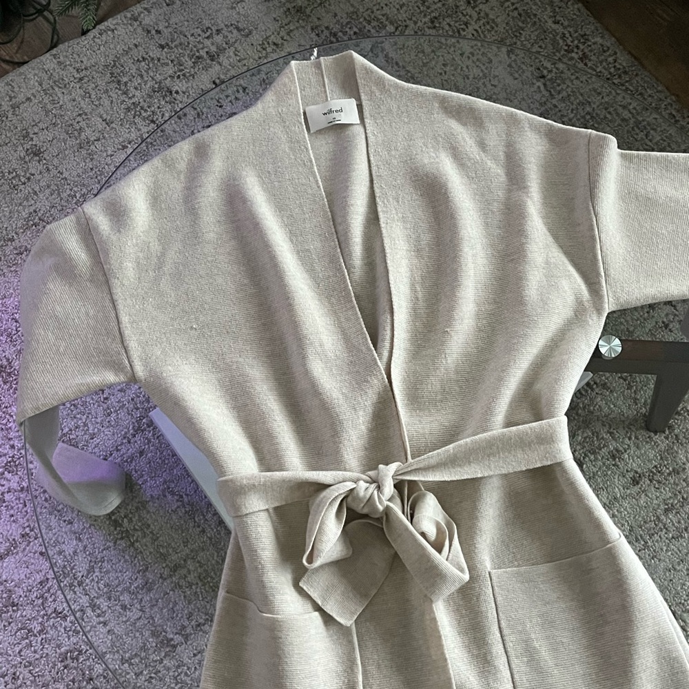 Aritzia Wilfred Belize Cardigan in Heather Birch in Sz M - Picture 7 of 9